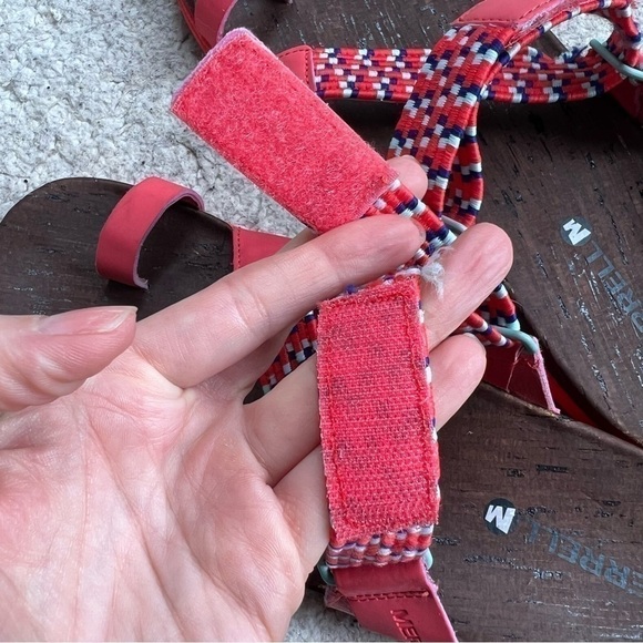 Merrell Women's AROUND TOWN SUNVUE Hot Coral Thong Sandals Size 8 - Picture 8 of 11